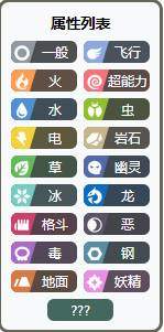 宝可梦属性有哪些-18种属性表介绍