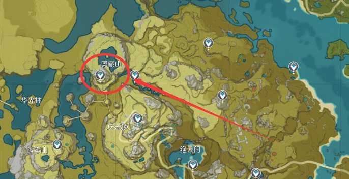 原神奥藏山在哪,原神奥藏山位置介绍