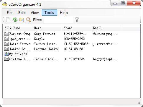 MicroProgs VCard Organizer