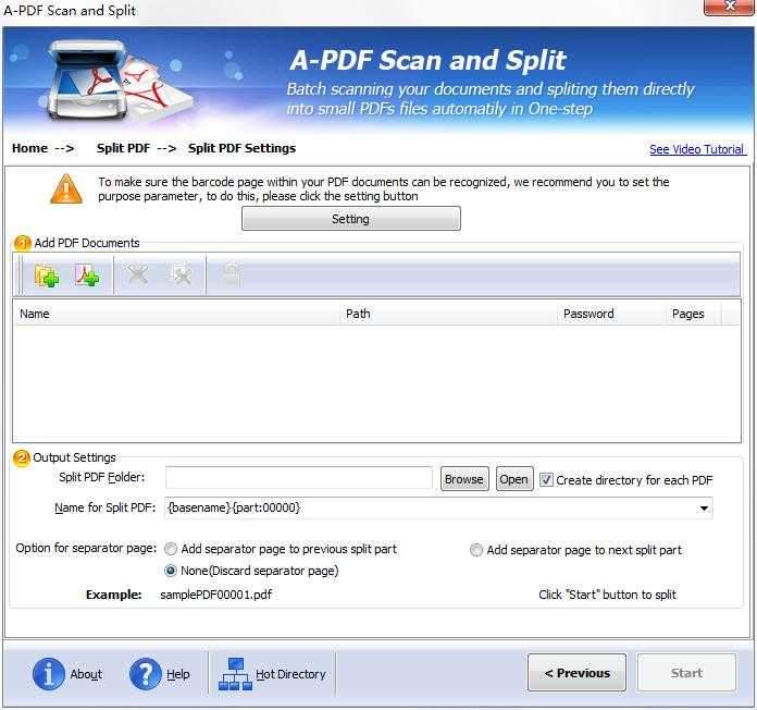 A-PDF Scan and Split