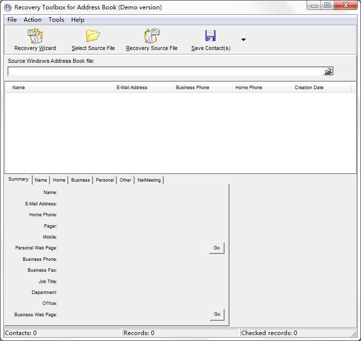 Recovery Toolbox for Address Book