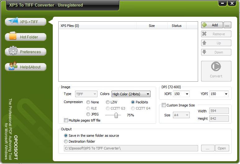 Opoosoft XPS To TIFF Converter