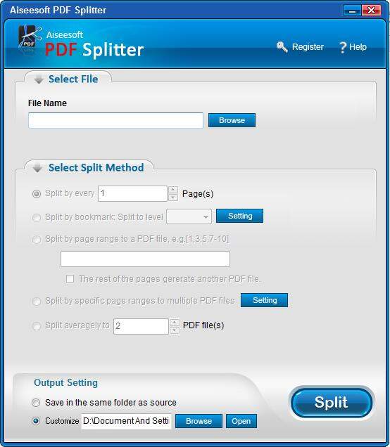 Aiseesoft PDF Splitter