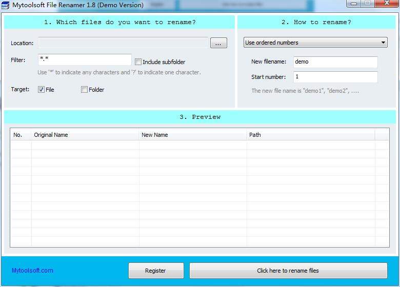 Mytoolsoft FileRenamer