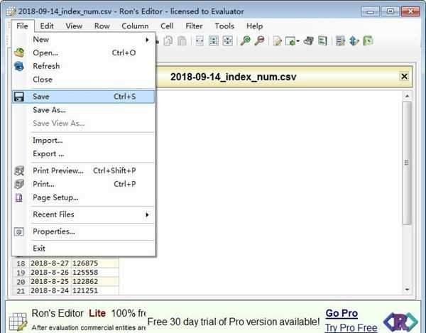 Rons CSV Editor