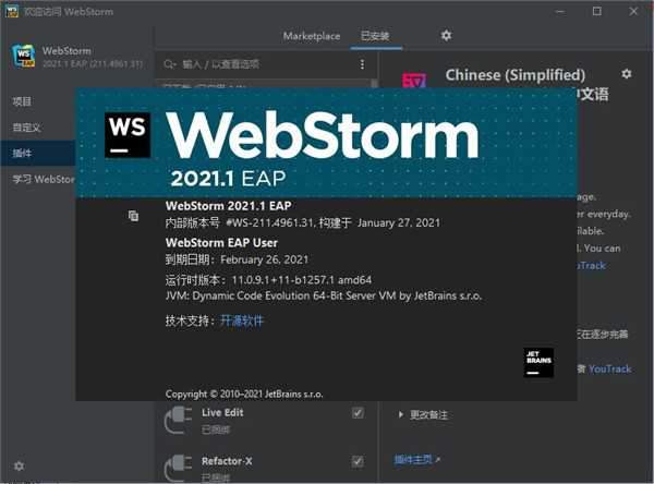 JetBrains WebStorm2021