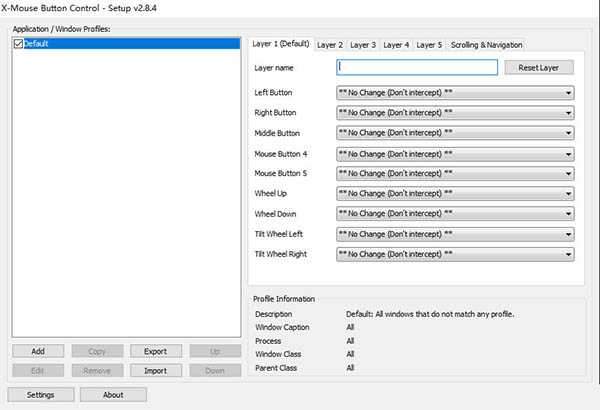 x-mouse Button Control