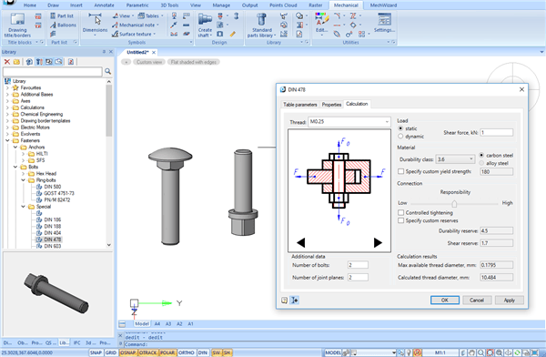 nanoCAD Mechanica 20