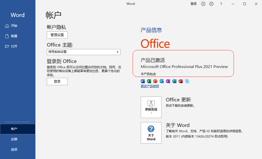 Word 2021 独立安装版