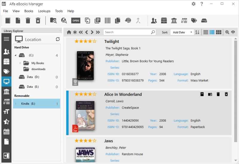 Alfa eBooks Manager