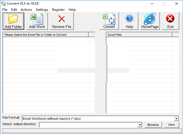 Convert XLS to XLSX