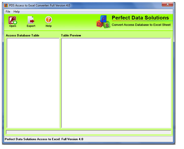 PDS Access To Excel Converter