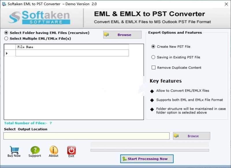 Softaken EML to PST Converter