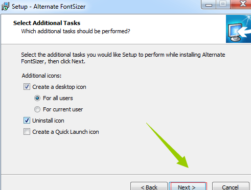 Alternate Font Sizer