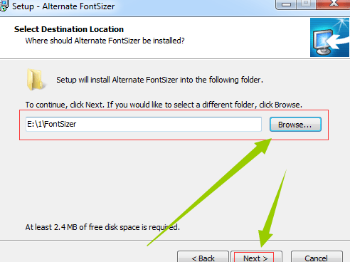 Alternate Font Sizer