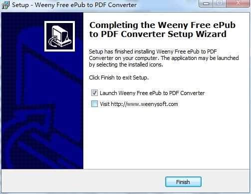 Weeny Free Epub to PDF Converter