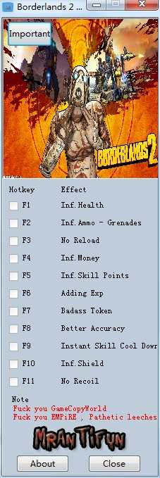 无主之地2修改器