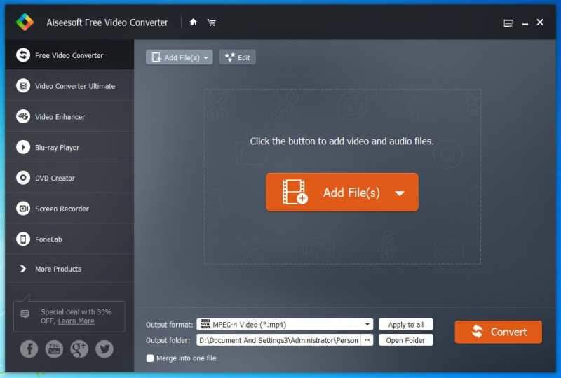 Aiseesoft Free Video Converter