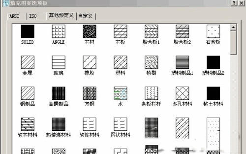 AutoCAD填充图案大全