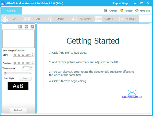 Gilisoft Add Watermakt to Video