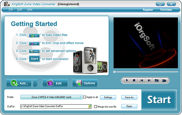 iOrgSoft Zune Video Converter