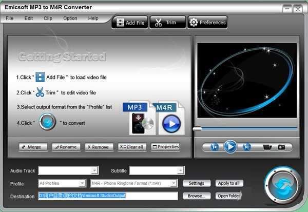 Emicsoft MP3 to M4R Converter