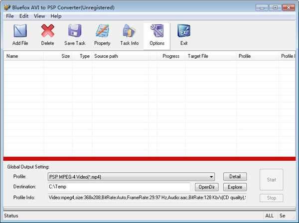 Bluefox AVI to PSP Converter