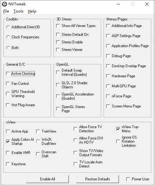 Nvidia Forceware Nvtweak