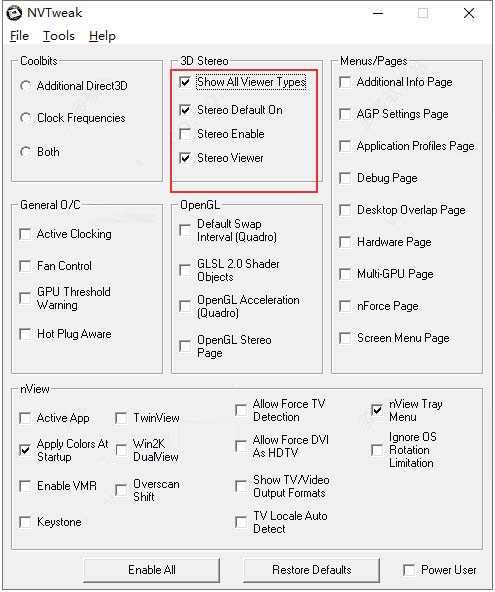 Nvidia Forceware Nvtweak