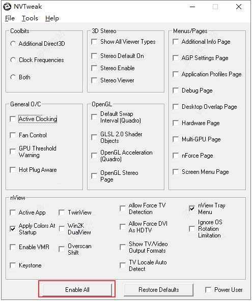 Nvidia Forceware Nvtweak