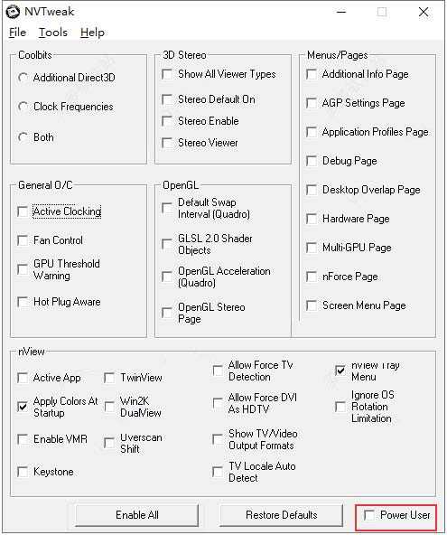 Nvidia Forceware Nvtweak