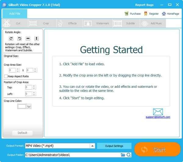 Gilisoft Video Cropper