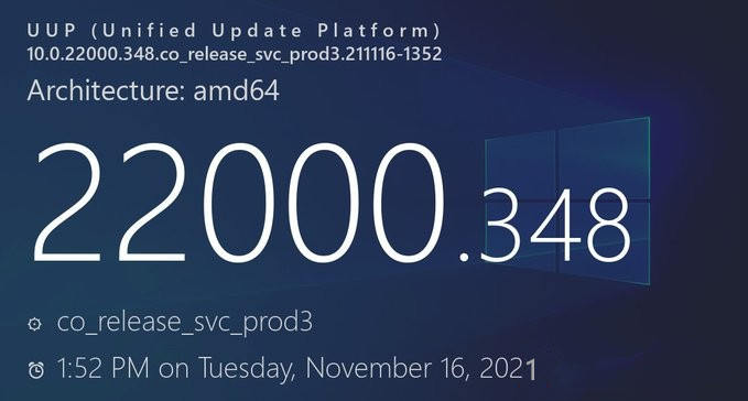 Win11 22000.348补丁包