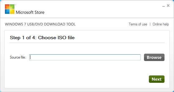 Windows7 USB DVD Download tool