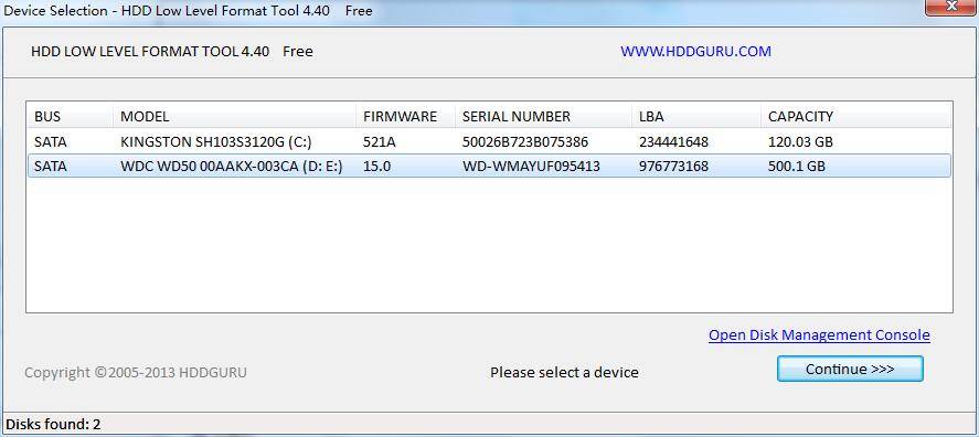 HDD Low Level Format Tool