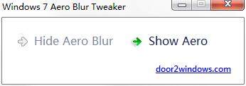 Windows 7 Aero Blur Tweaker