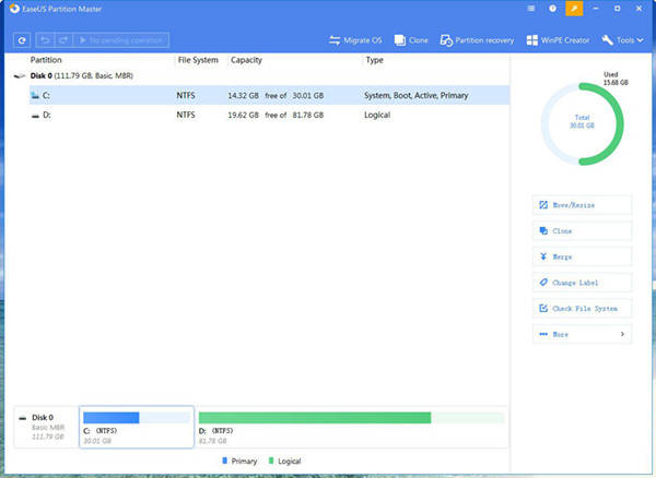 EaseUS Partition Master Professional