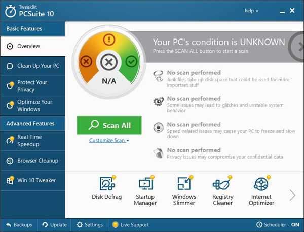 TweakBit PCSuite