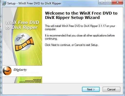 WinX Free DVD to DivX Ripper