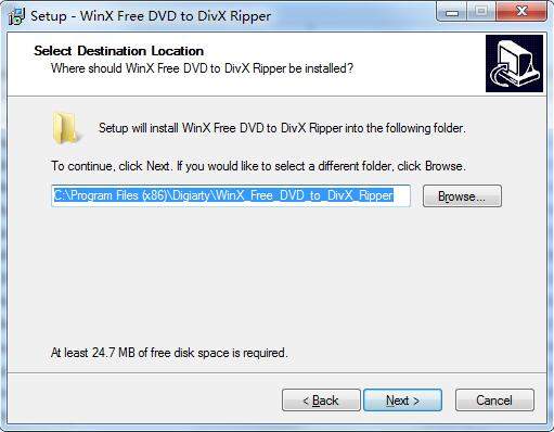 WinX Free DVD to DivX Ripper