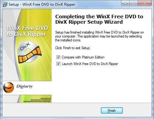 WinX Free DVD to DivX Ripper