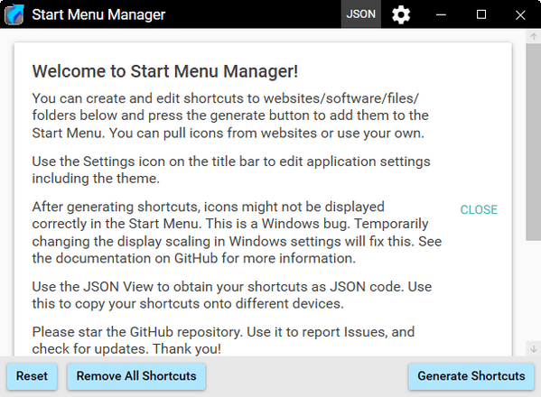 Start Menu Manager