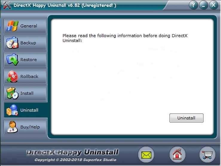 DirectX Happy Uninstall