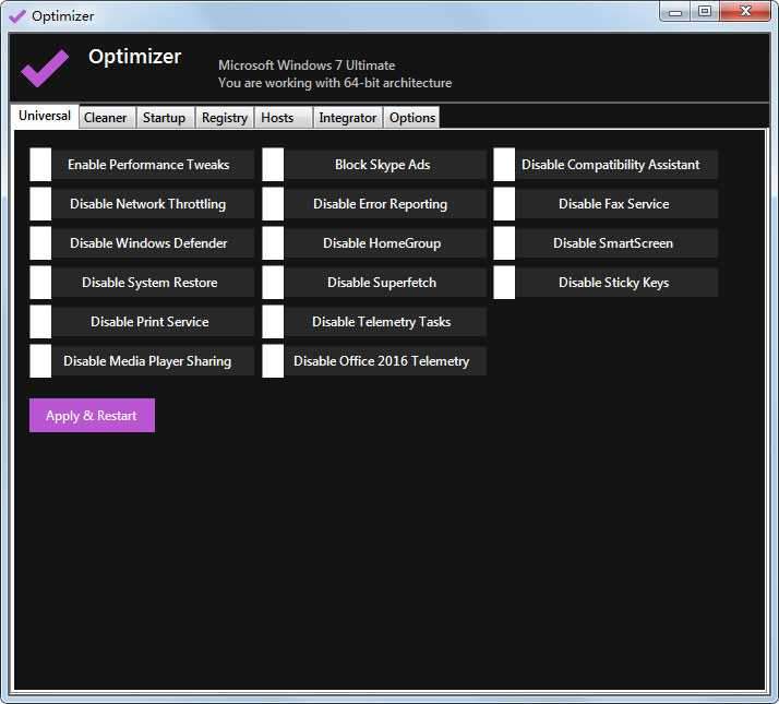 Optimizer(系统优化清理工具)