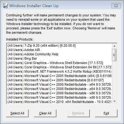 Windows Installer Clean UP