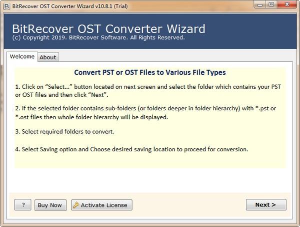 BitRecover OST Converter Wizard