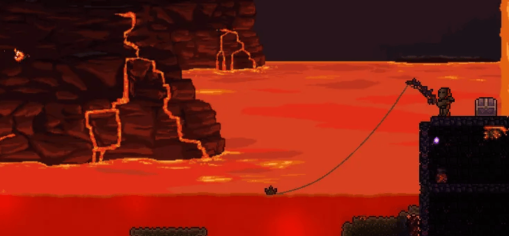 泰拉瑞亚怎么在岩浆里钓鱼,泰拉瑞亚岩浆钓鱼方法介绍