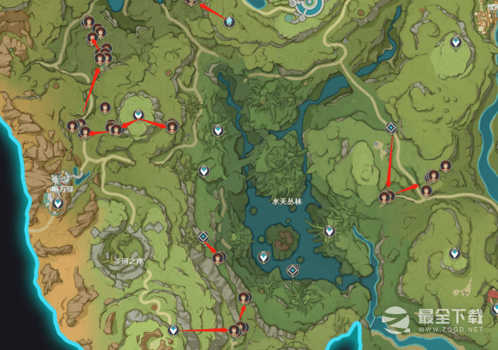 原神3.3版本红绸收集路线详情