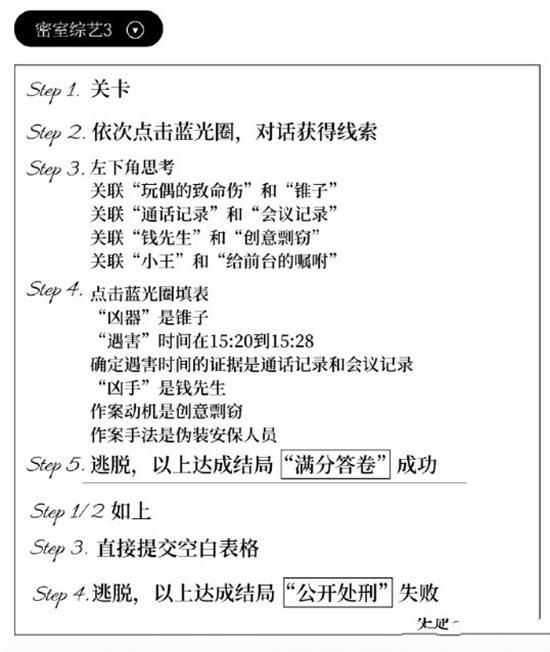 世界之外密室综艺攻略大全 密室综艺全结局通关攻略图片3