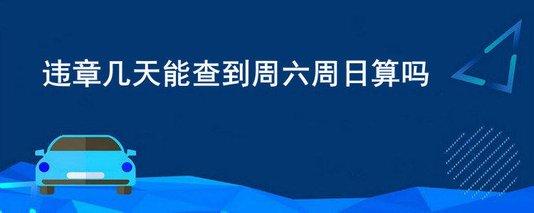 违章几天能查到周六周日算吗(违章查询周六周日算在里面吗)